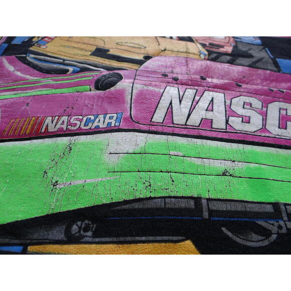 RARE VINTAGE 1995 DOUBLE-SIDED NASCAR Hottest Motorsport PINK Graphic T-Shirt - Picture 5 of 9